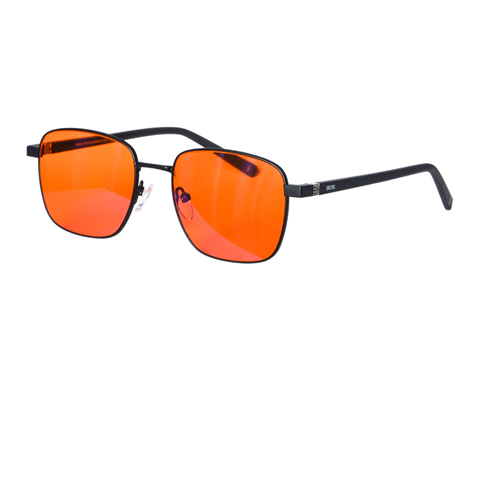 SHINU lunettes hommes femmes lunettes de lumière bleue lunettes de jeu sur ordinateur rouge/Orange/lentille transparente bloquant la lumière bleue lunettes sh001: Argent