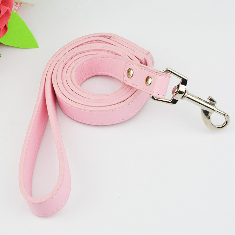 (10 stuks/partij 120 cm lengtes 5 kleuren pu leren hondenriem voor puppy's, hondenketting om mee te wandelen