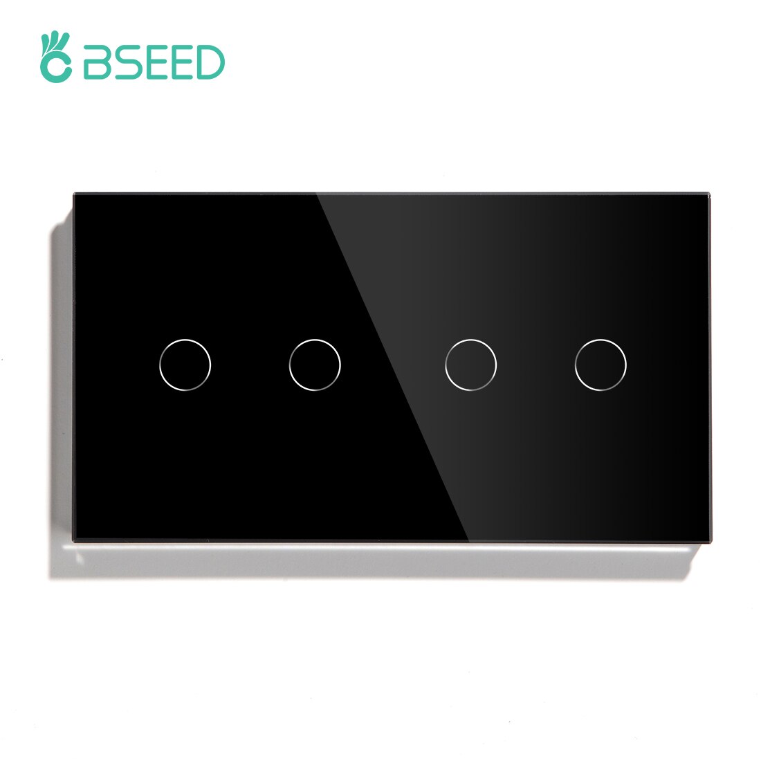 Bseed Mvava 4 Gang Button Touch Switch 157mm Electrical Light Crystal Class Panel Switch White Black Grey Gold Home Improvement: black