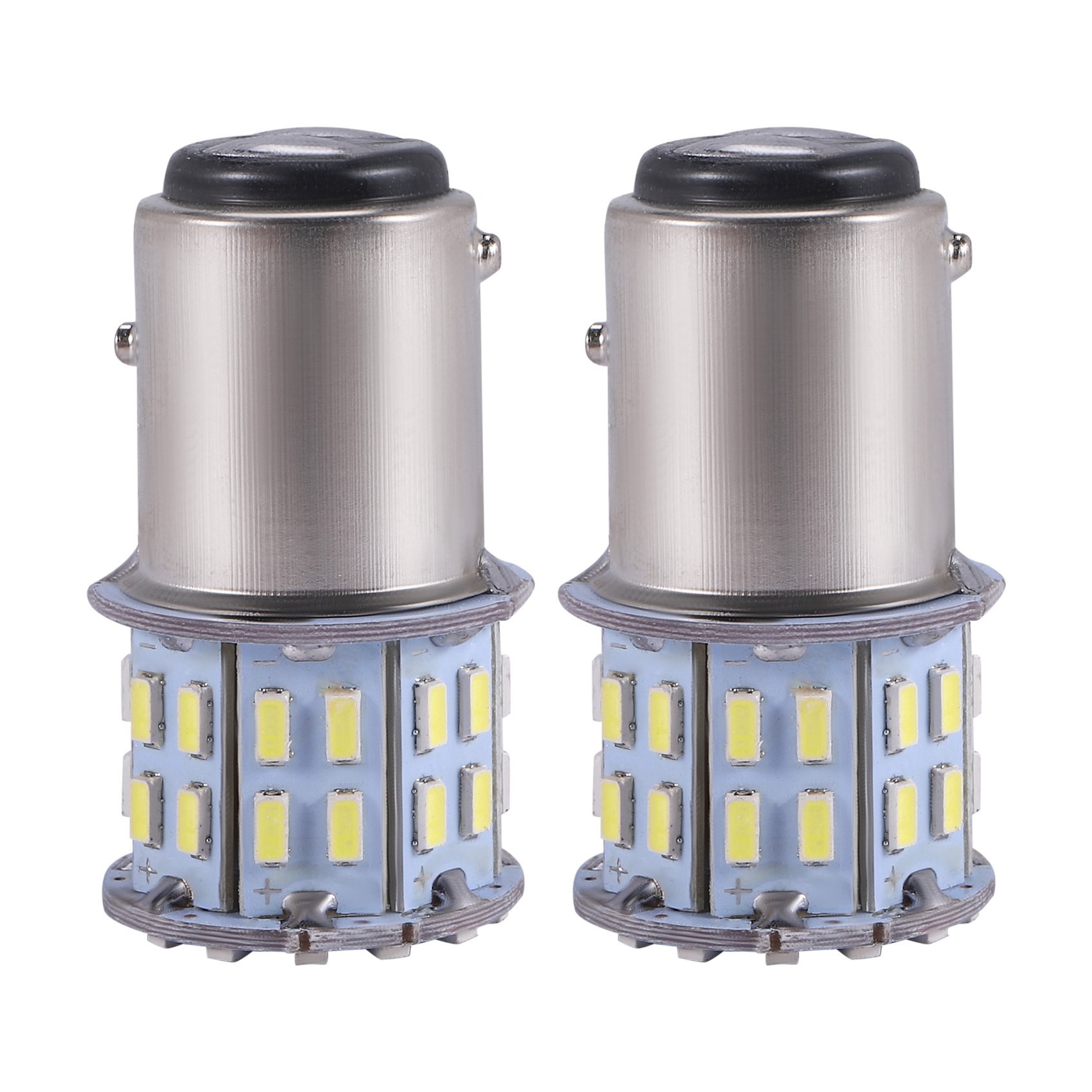 2 stuks 6000K wit 1157 50SMD staartrem LED-lamp BAY15D 12V