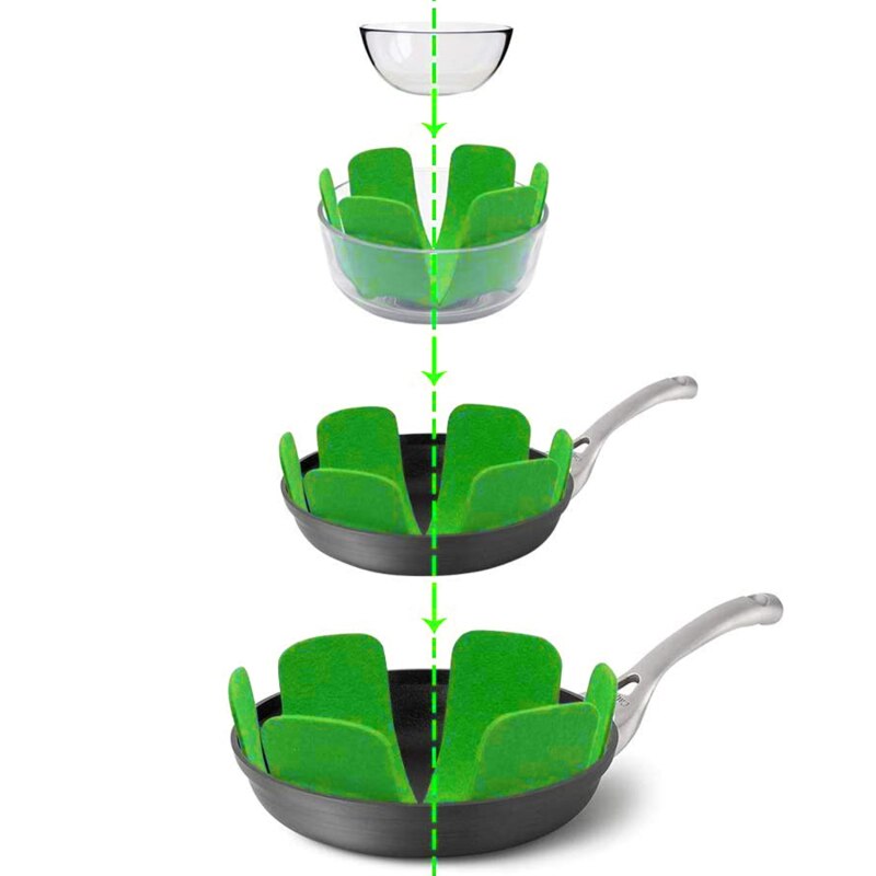 Separador de Sartenes de tela no tejida, protectores antiarañazos para mesa, separador de ollas y Sartenes, Protector de Mantel Individual, 3 uds.
