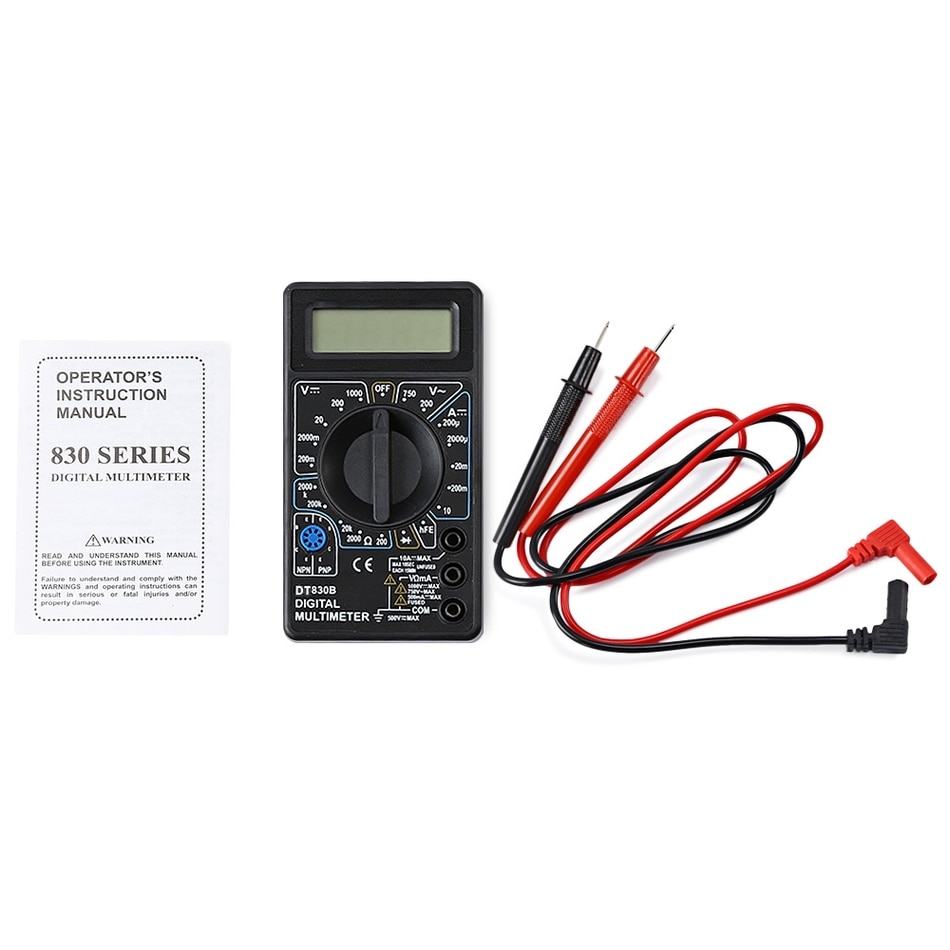 Verkoop DT-830b Digitale Lcd Ac Dc Voltmeter Amperemeter Ohm Tester Multimetro Multimeter Buzzer Diagnose-Tool