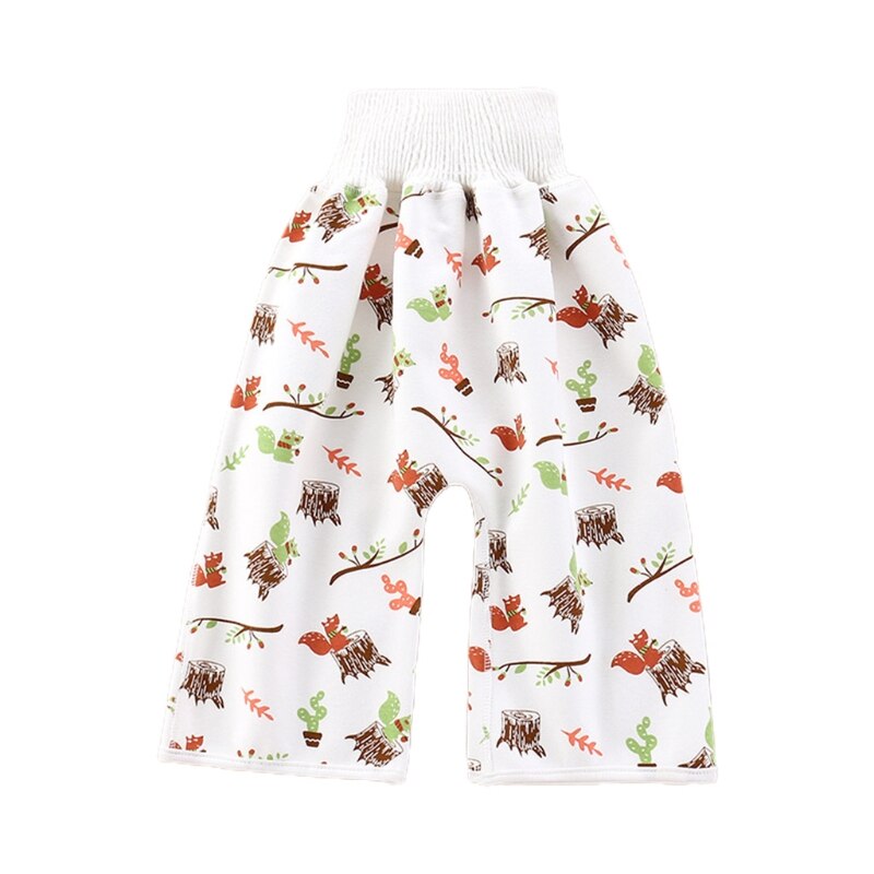2 in 1 babybleierskjørtshorts vanntett absorberende pottetrening bleiebukser 23gd: 6 / L