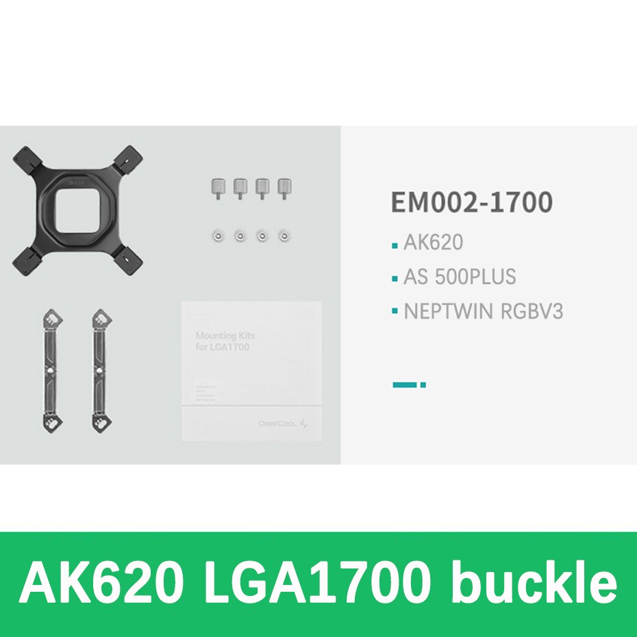 Deepcool lga 1700 12th generation cpu monteringsbeslag kit neptwin assassin castle gammaxx vandkøling gammaxx 400 køler: Ak620
