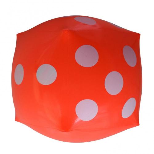 Cube gonflable de 30CM, jouet géant de fête, jeu d&#39;activités, accessoire de dessin porte-bonheur, jouets éducatifs, dés de fête, réunion annuelle: Rouge