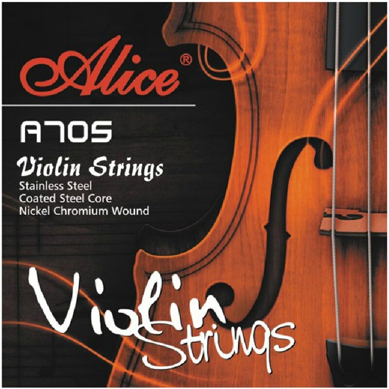 Viool String Alice A705 Rvs Gecoat Staal Core Nikkel Chroom Wound 4/4-1/8 Violino Strings