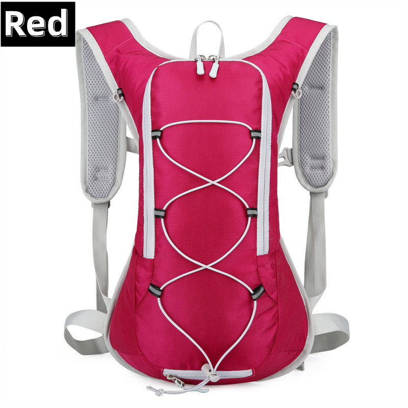 Mochila de bexiga ultraleve ao ar livre, bicicleta esportiva, ciclismo, corrida, caminhadas, bolsa de água de hidratação, capacete de armazenamento, impermeável, 12L, novo: ROXO