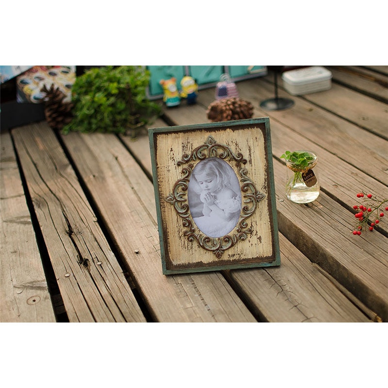 Vintage Photo Frame Home Decor Wooden Wedding Desktop Wall Picture Frame Birthday