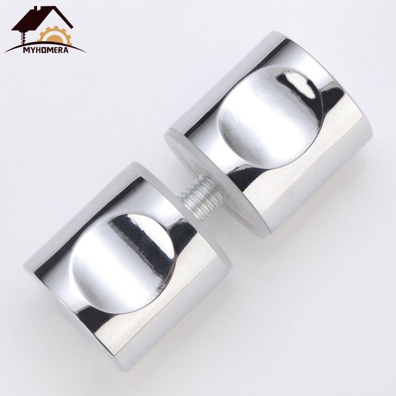 Myhomera dörrhandtag glasdörrknopp passar 10-80mm tjocka dörrdragare push badrum duschkabin handtag låda silver borstad