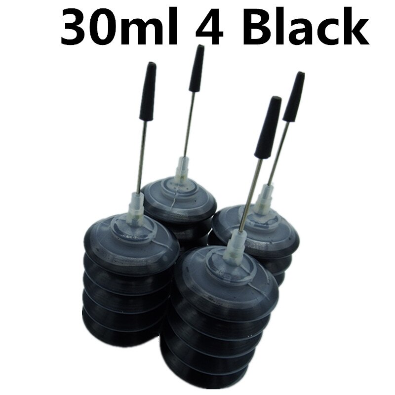 Universele Zwarte Dye Inkt Voor Epson Printers Premium Zwarte Inkt Voor Epson Alle Printer Ciss Gebotteld Inkt Refill Kit: 30ML 4 Black
