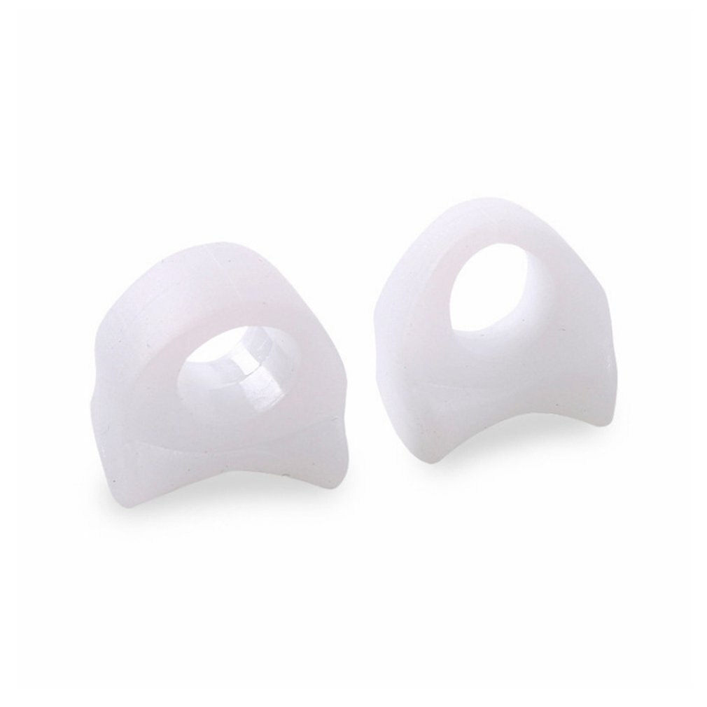 2 pezzi punta pollice uso quotidiano punta in Silicone protezione borsite cura dei piedi separatore dita dita alluce valgo separatori dita: Bianco / L
