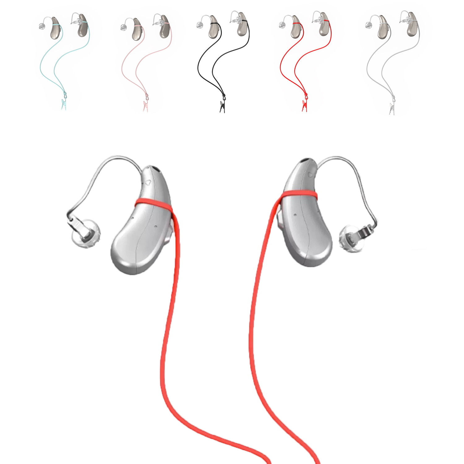 Hoortoestellen Anti Verloren Clip Siliconen Elastisch Touw Waterdichte Bluetooth Protector Headset Hoortoestellen Accessoire voor Kind Volwassen