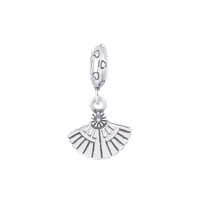 Ckk Royal Crown Charm 925 Sterling Zilveren Kralen Voor Sieraden Maken Diy Sieraden Voor Vrouwen 02W099: Vintage Fan