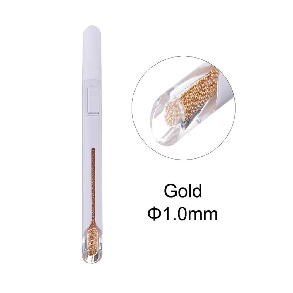 Herramienta para hacer puntos de decoración de uñas cuentas de acero cosechadora de uñas pluma punteadora Multi-función instrumentos de manicura herramienta de decoración de salón: Amarillo claro