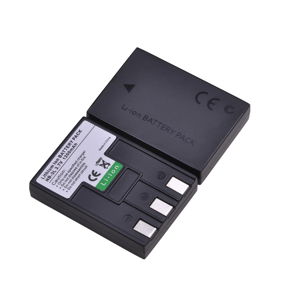 2pcs 1200mAh NB-3L NB3L NB 3L Battery for Canon PowerShot SD10 SD20 SD40 SD550 SD500 SD100 SD110, IXUS IIs II, NB-3LH Battery