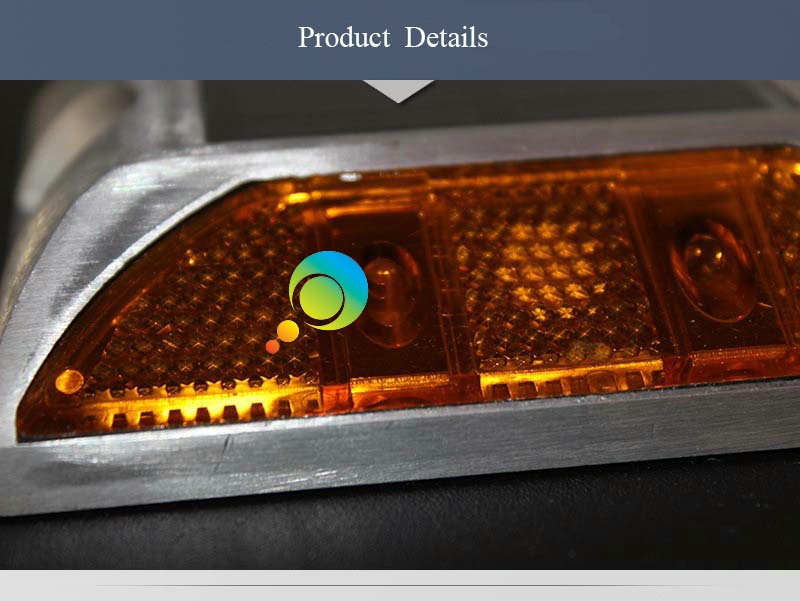 Yellow flashing light One side LED reflector solar powered led driveway markers road stud