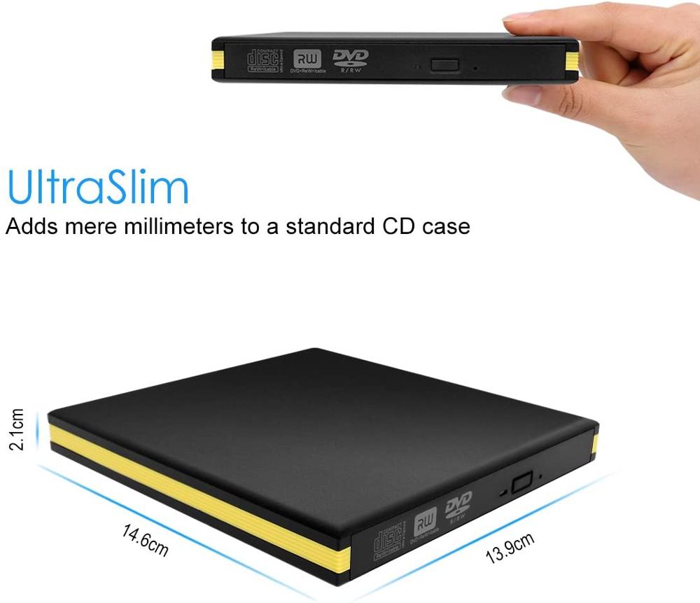 Lecteur de DVD externe Portable USB 3.0 lecteur de lecteur de CD DVD lecteur de graveur de CD externe lecteur de disque pour ordinateur Portable de bureau