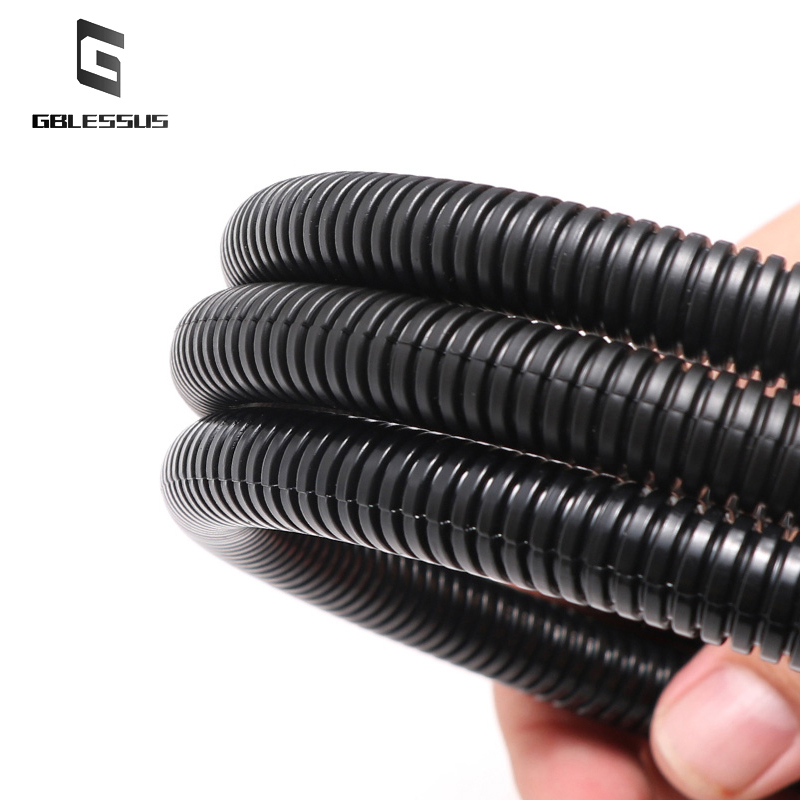 Manguito de Cable de 1M, manguera corrugada de plástico PP, arnés aislado de 4,5mm-17mm, accesorios de protección de cables eléctricos para Motor de automóvil