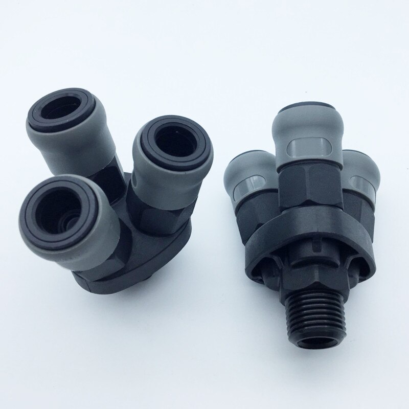 Hose Quick Coupling Adapter Connector SMY SMV plastic steel quick joint 1/4" 3Way / 2Way Air