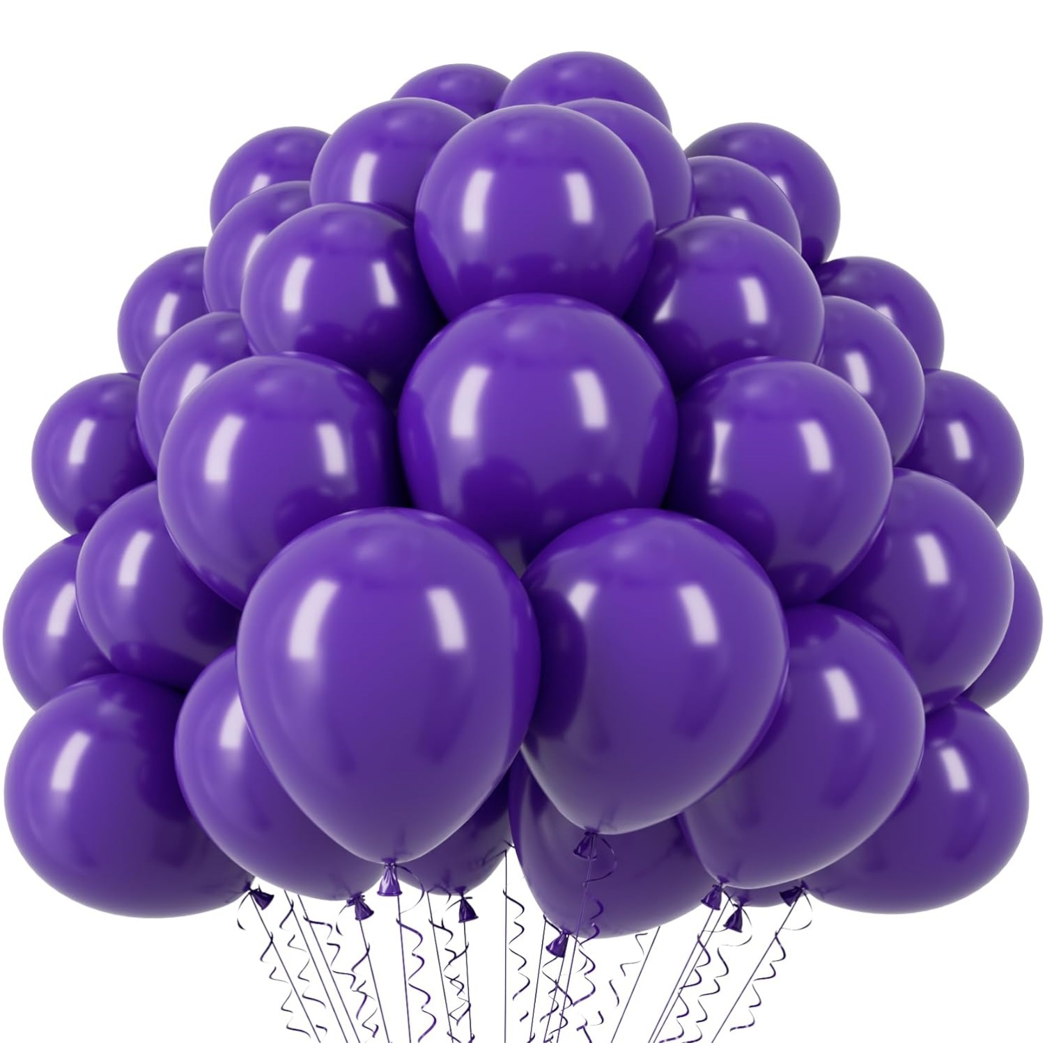 50pcs/100pcs Pack Latex Party Balloons 10 inch Round Helium Balloons for Birthday Wedding Anniversary Graduation Decoration: PURPLE / X