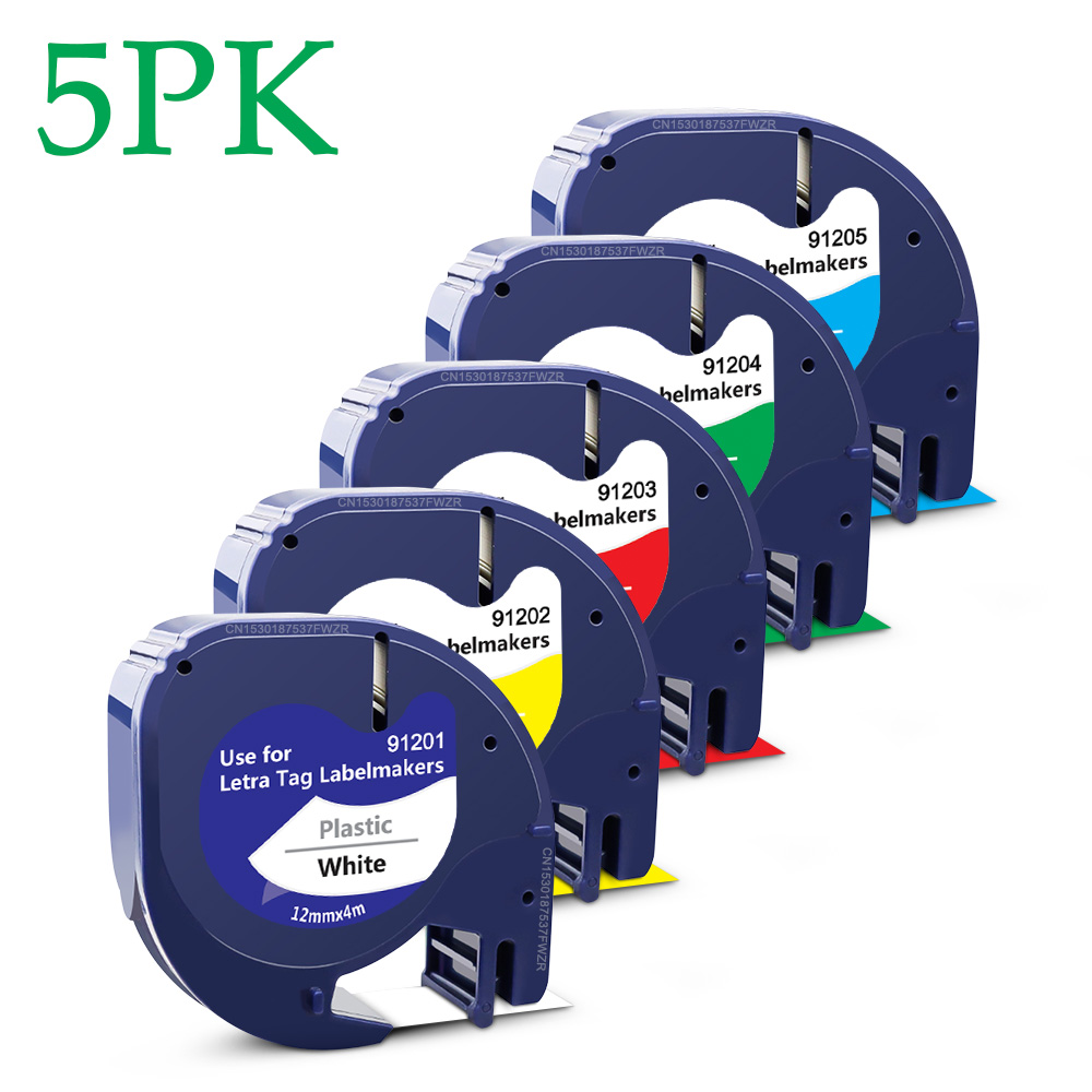 Dymo LetraTag LT-100H Label Printer with LT100H Label Maker Storage Case Travel Protective Carrying Bag or 5PK~7PK Dymo LT Tapes: Pink