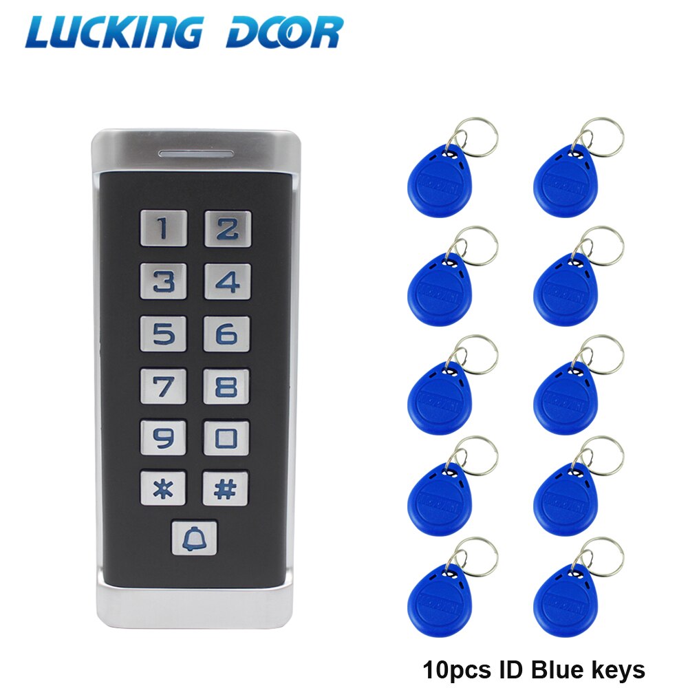 Metal 125KHZ Rfid Access Control System Keypad with 2000 Users Wigan Output 26 Swipe Card Password Electronic Lock Community: AC and 10 Keys