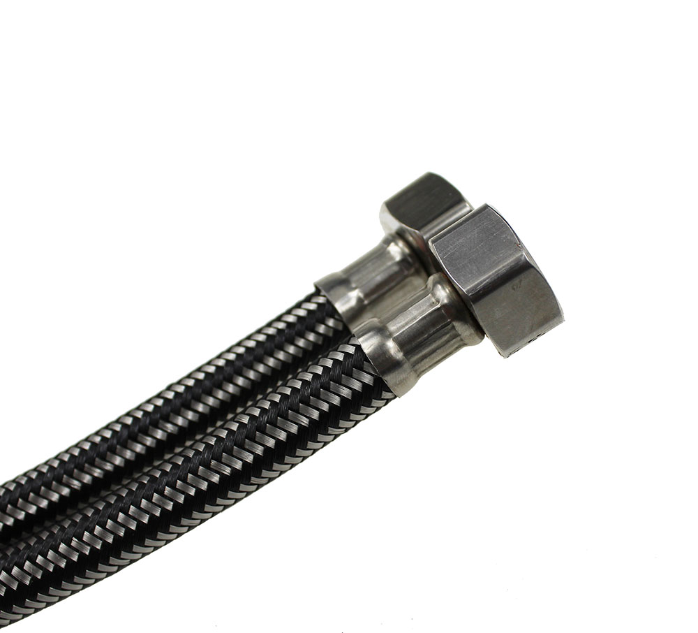 2pcs of G1/2 600mm Stainless Steel Flexible cold mixer Faucet Water supply 4'' pipe Hoses of 60cm