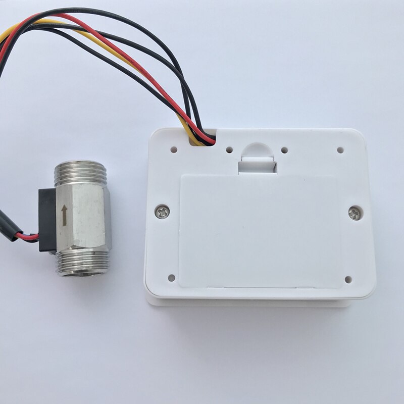 Digital Flow Meter Stainless Steel Flow Sensor 1/2 inch Temperature Sensor