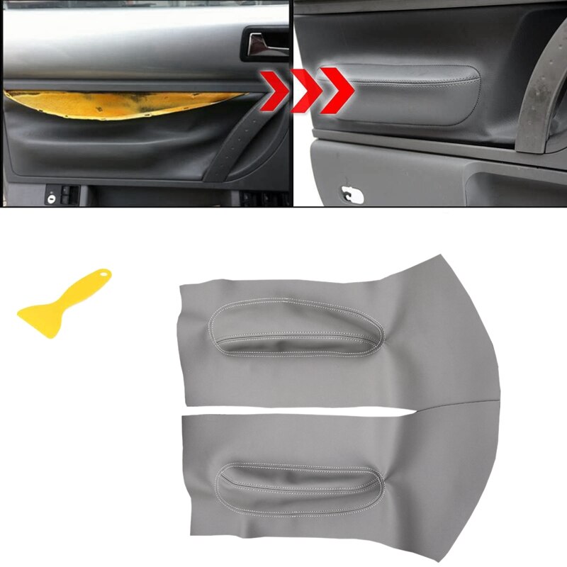 TopAuto Voordeur Panel Armsteun Insert Card Leather Cover Trim Voor Volkswagen Beetle 1998 Met Tool