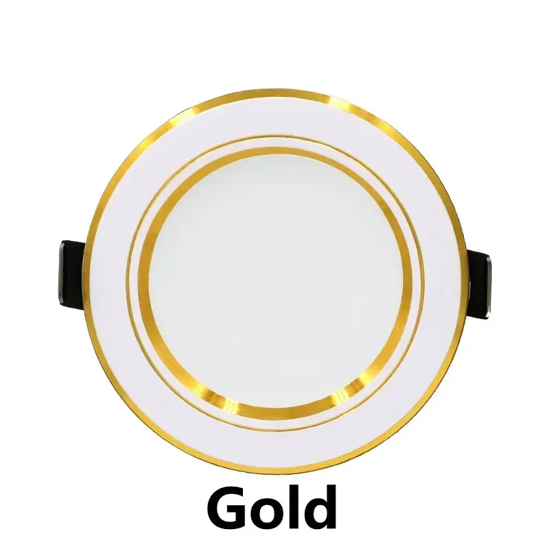 ledet-downlight 5w 9w ledet-panellampe 12w 15w 18w innfelt downlight rund taklampe  ac 220v 230v søkelyset innendørsbelysning: Blå / 12w / beige