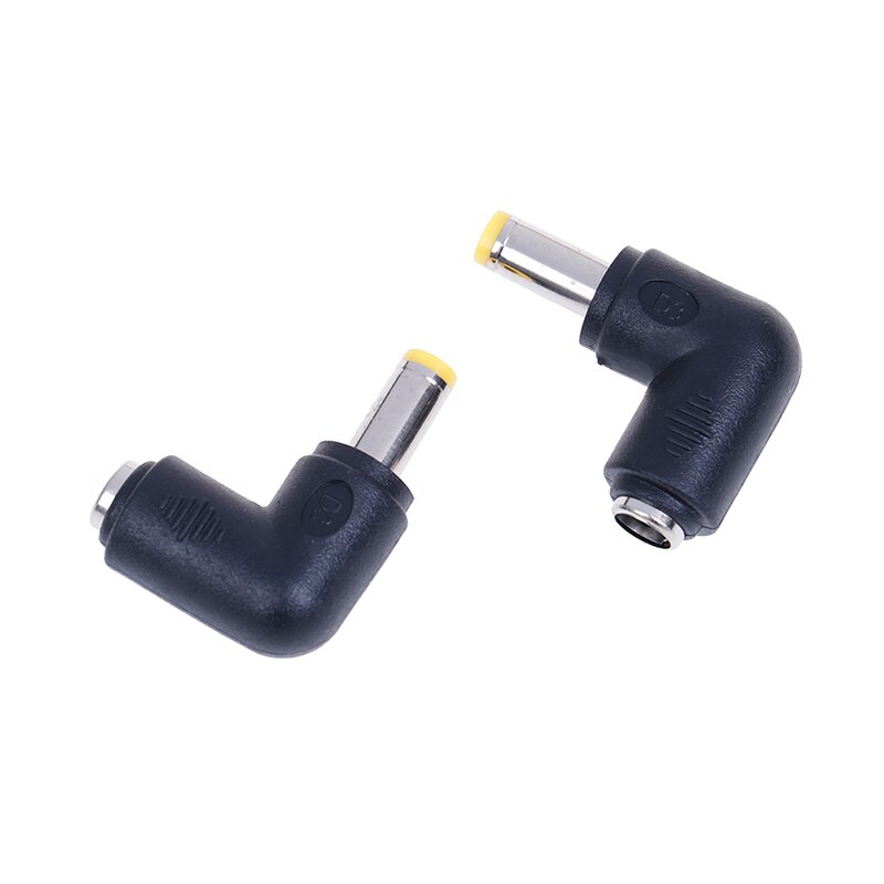 2/4 stk  dc 5.5*2.1 hun /5.5*2.5mm han /4.0*1.7mm han dc strømstik stik vinkel 90 grader l formet dc strøm stik