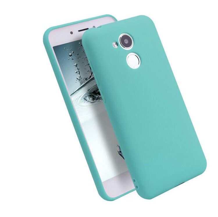 Honor 6c honor6c silicone macio tpu capa para huawei honor 6c pro cristal e fosco doces cores sólidas capa de volta caso: Honor 6C Pro / Sky blue