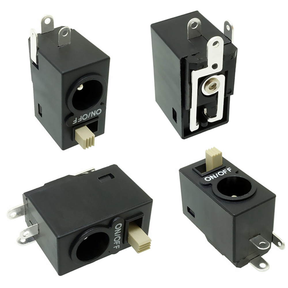 5.5*2.1mm 5.5*2.5mm DC Power Jack Socket 3A 12V DC Connectors Supply Socket Manual electric tool charging interface with NO/OFF