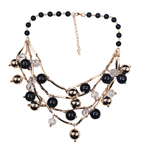 Collar multicapa de perla de imitación cadena multicapa para mujer, accesorios de ropa llamativa, color blanco y negro: 6