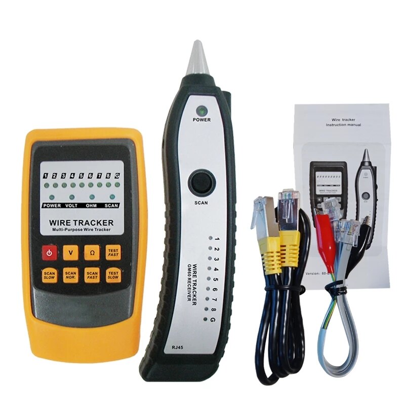 Wire Tracker LAN Network Cable Tester Power Cable Detector Line Finder Telephone Wire Tracker Tracer Diagnose Tone Tools
