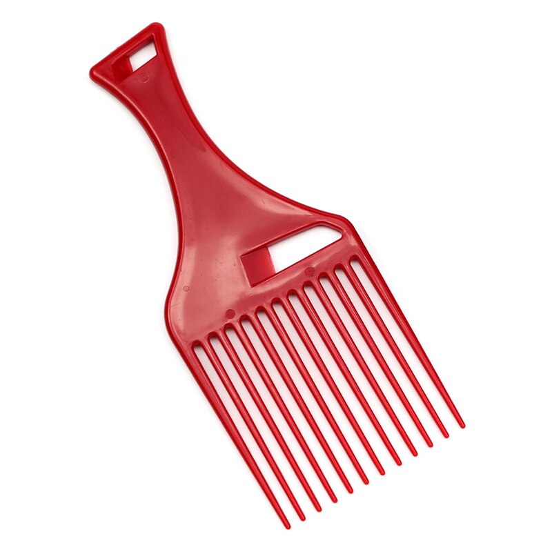 Hollow out cha shu Beauty Tool Pick Comb Make Oil Big Back Head Aircraft Head Modeling cha shu Does Not Damage Scalp: Bright Red