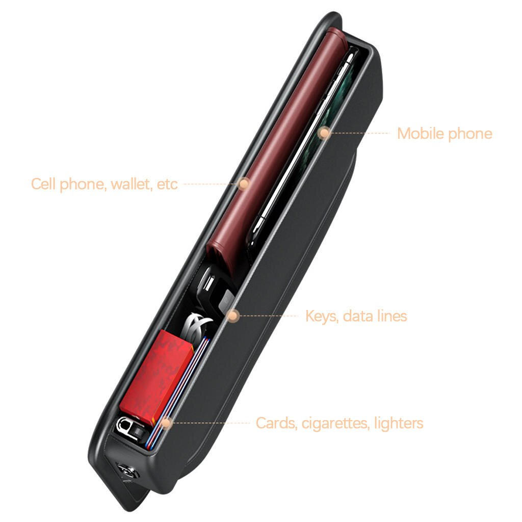 PU leather Car Seat Gap Filler Organizer for Cellphone Key Stop Dropping Between Seats Car Console Side Seat Filler Storage Box