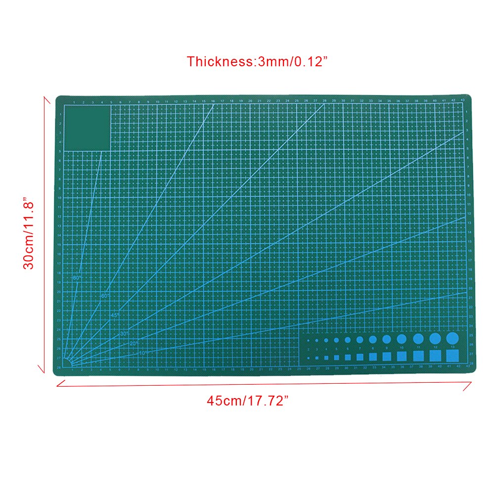 zayex Double-sided A3 PVC Cutting Mat Cutting Pad Patchwork Cut Pad Tools Manual Cutting Board