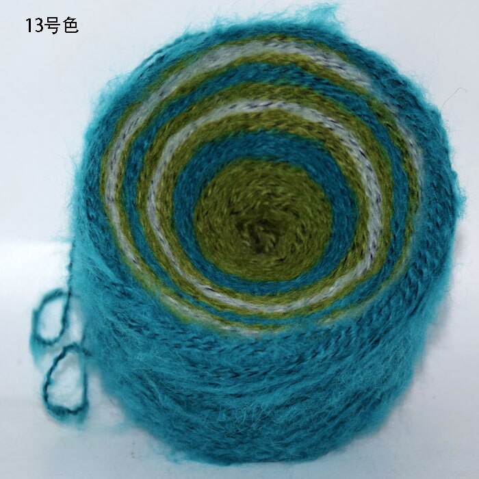 Neue 250g Natürliche importieren Bunte Raum farbstoff Phantasie Mohair Acryl Merino Wolle Garn Hand betroffen Häkeln Gewinde, z3907: 13