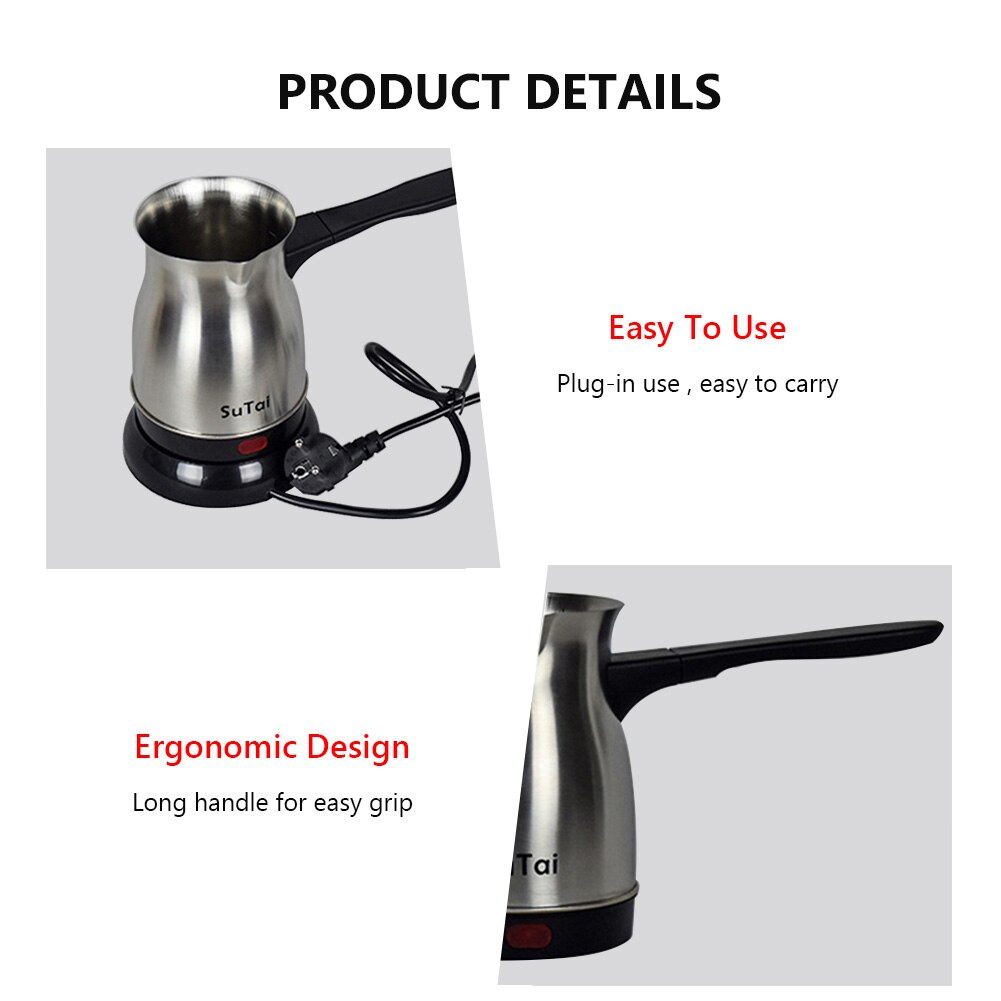 EU Electric Coffee Maker Colorful Mini Coffee Machine Portable Electrical Coffee Pot Boiled Milk Coffee Heating Machine 220V