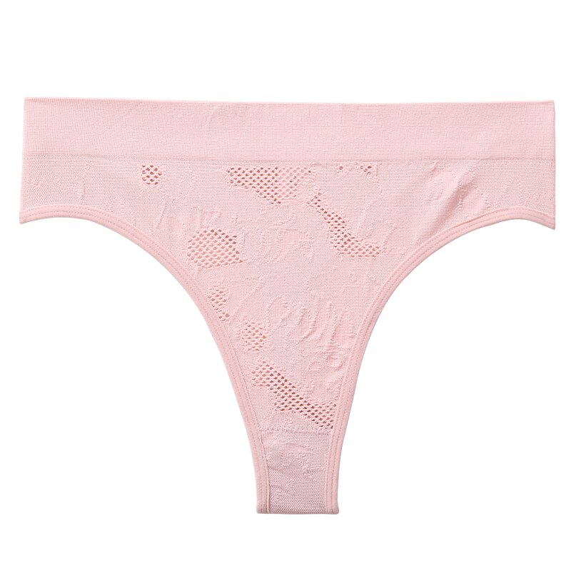 Fintoo Kanten Slipje Voor Vrouwen Dames Sexy Low Rise Thongs Slips Ondergoed Brazilië Panty Vrouwelijke Ademend Intimates Lingerie: Pink Thongs / L