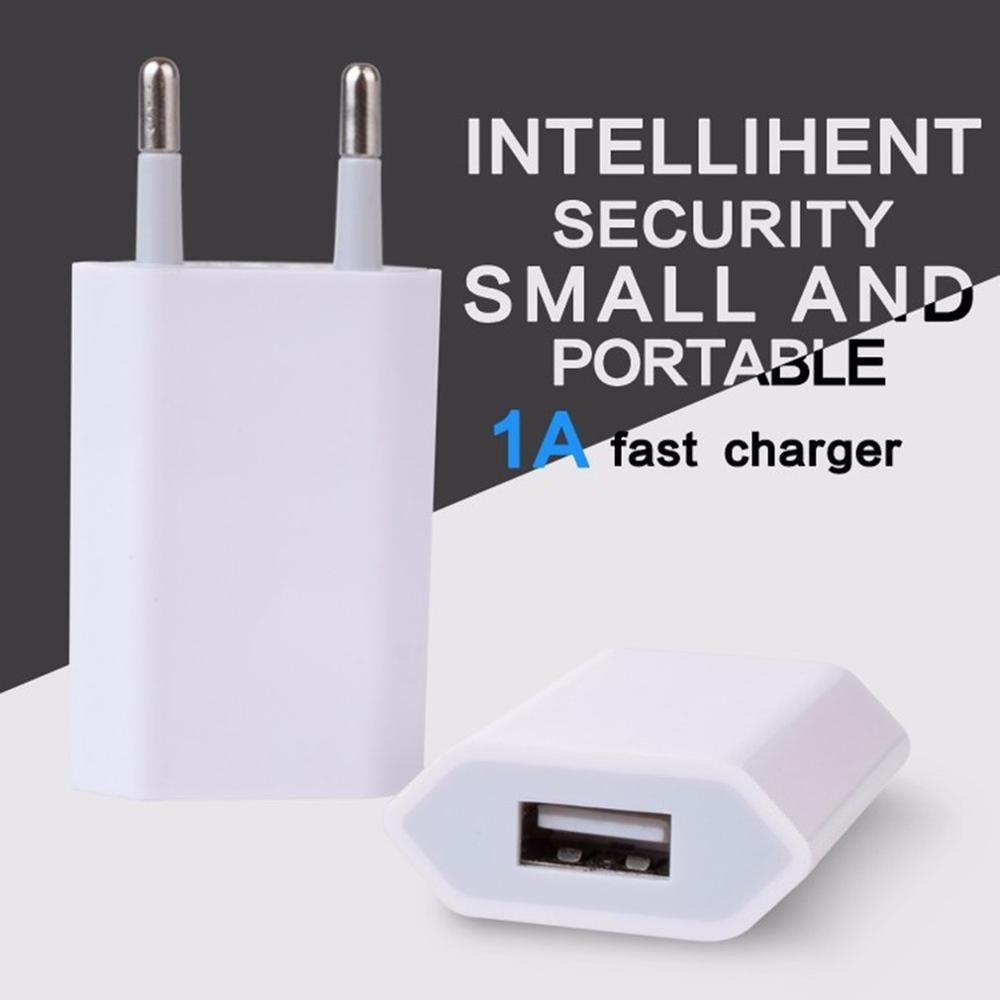 Drikkbar usb-havn hurtigladeruttak 5v 1a usb Europa veggladeradapter til iphone 7/6s/6s Plus /6 Plus