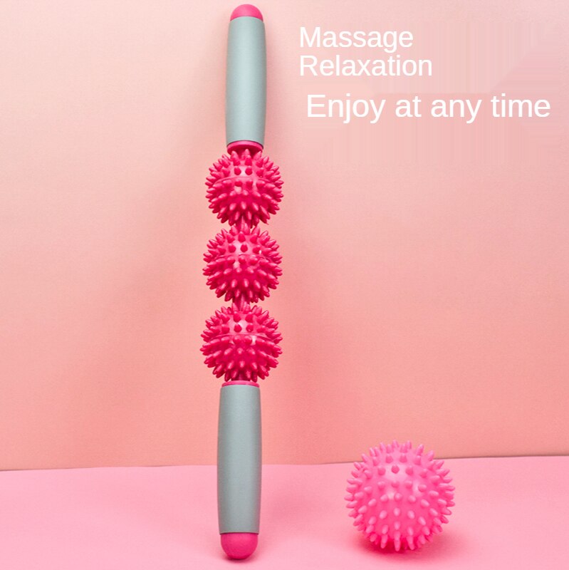 Yoga massage stick roller muscle relaxation shaft spiked club massage roller rolling leg stick fitness stick fascia Rod