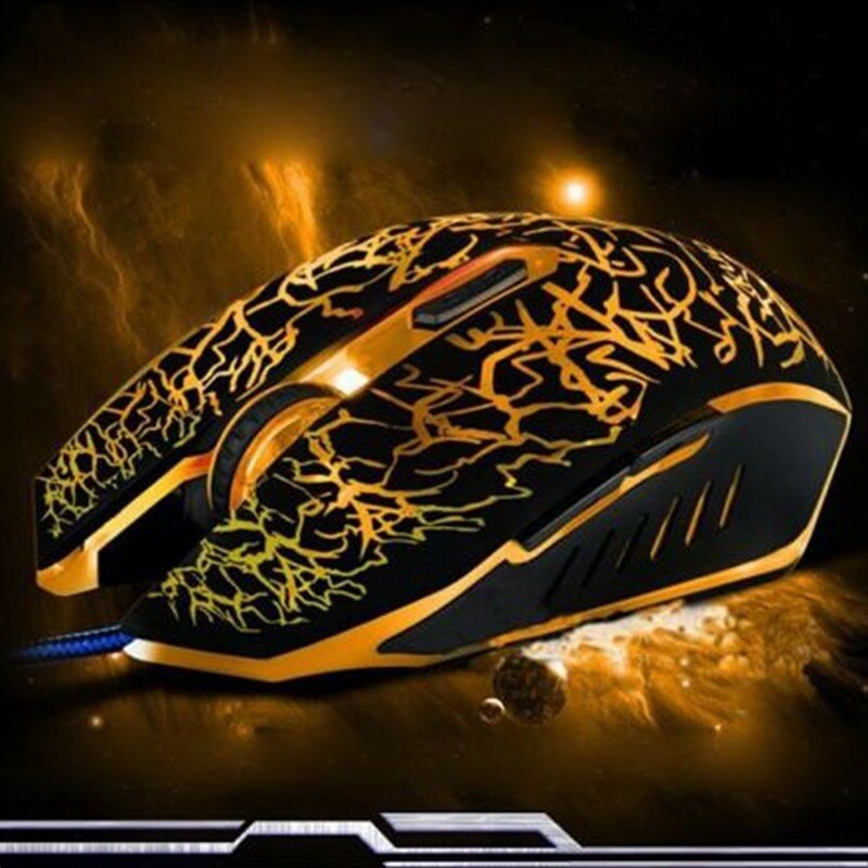 Basix 2400DPI Optical Wired Gaming Mouse Mice 6 Buttons USB Wired Backlight Mouse for PC Laptop Computer mice