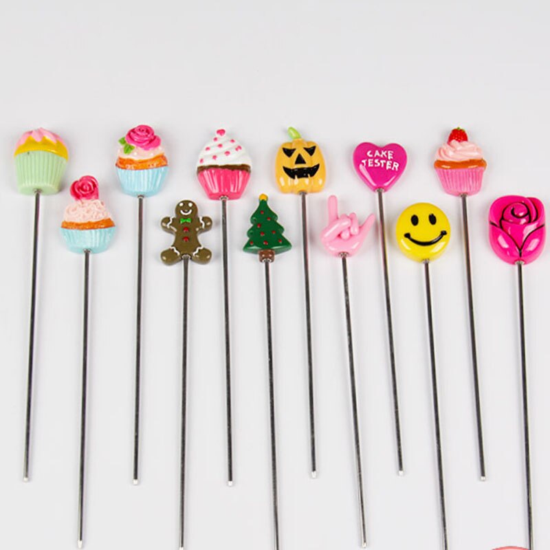 Praktisk kage tester bagespyd cupcake muffin test madlavning brød sonde rustfrit stål og plastik
