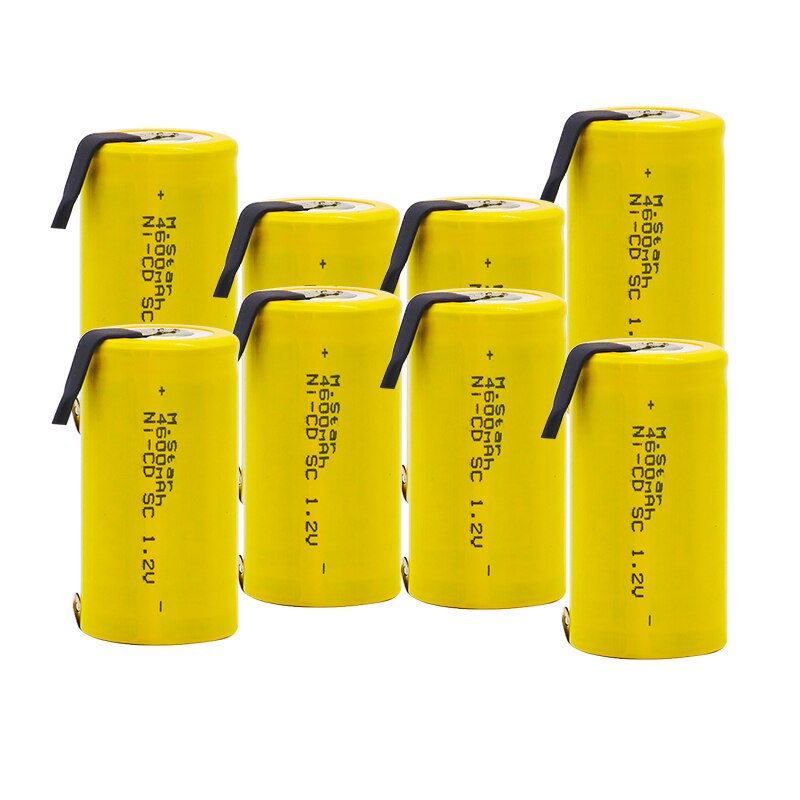 Batteria SC Ni-CD - 4600mAh - Ricaricabile - Compatibile con Bosch, Hitachi, Dewalt - Ideale per Utensili Elettrici