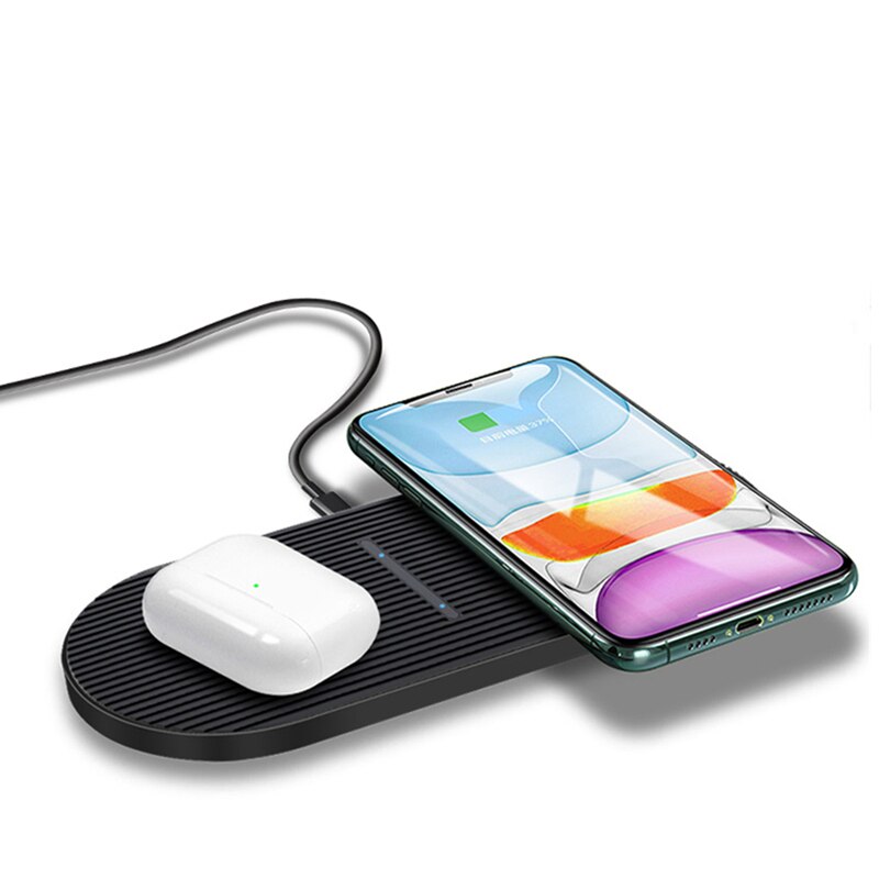 20W Dual Wireless Charger for iPhone 12/11/XS/XR/X/8, AirPods Pro - 10W Fast Charging Base for Samsung S20/S10/S9: Style C