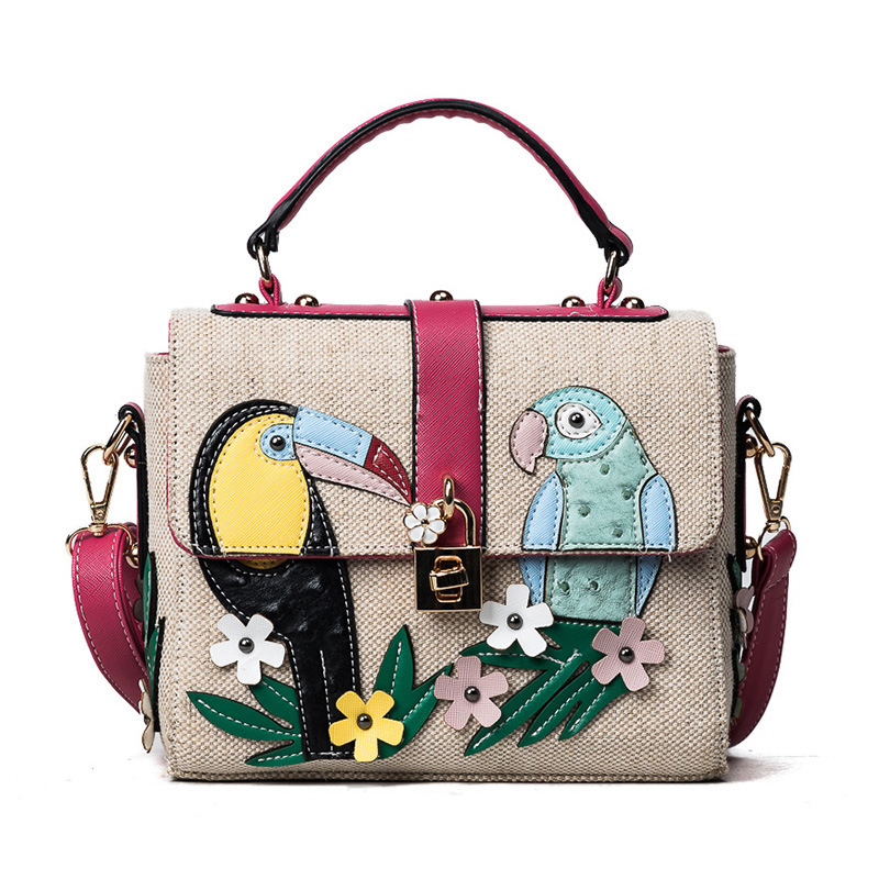 Style Embroidered Renovate Package Handbag Single Shoulder Span Woman Bag
