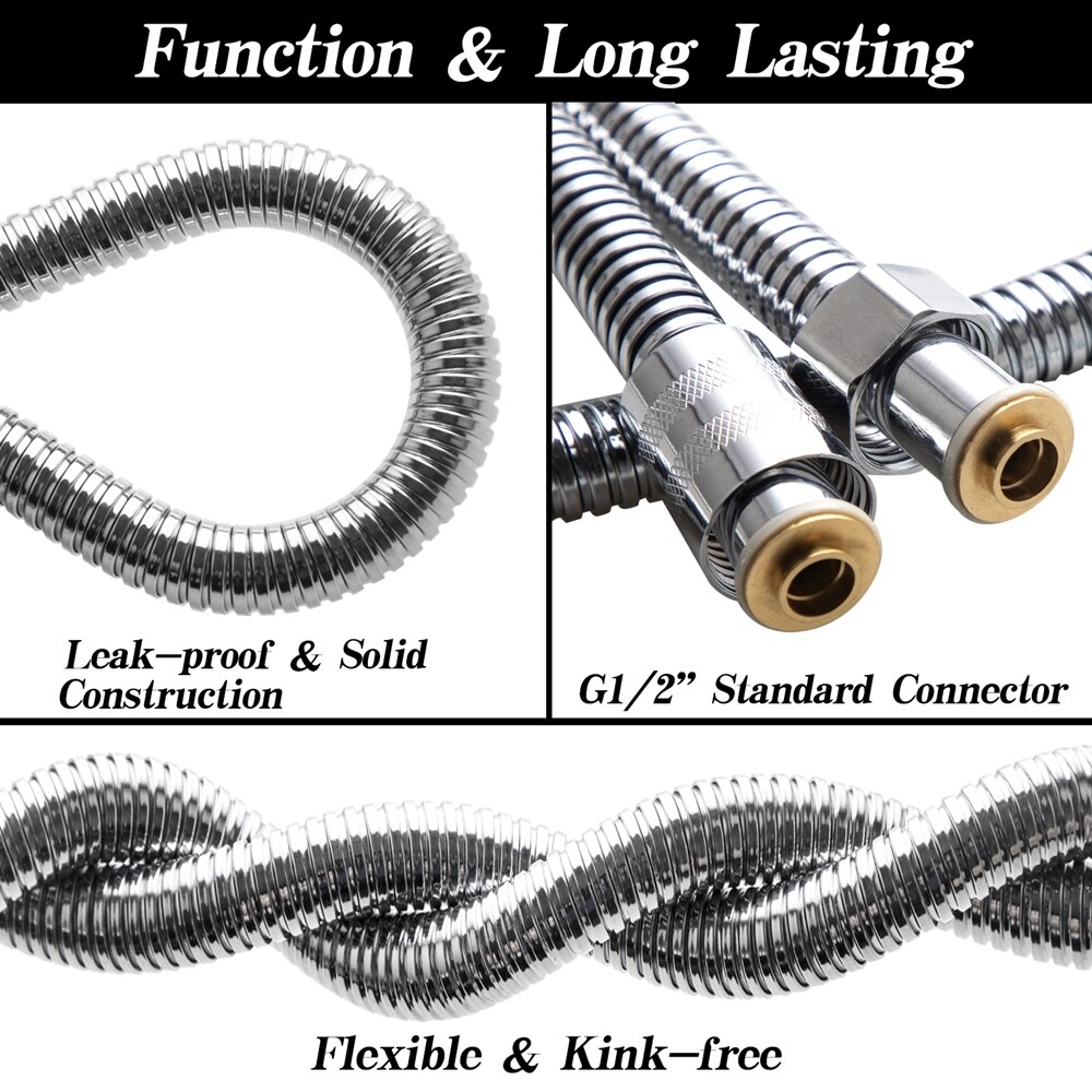 Stainless Steel Shower Hose Pipes Fittings Shower holder Water Pipe For Bath Shower head Bathroom Accessories