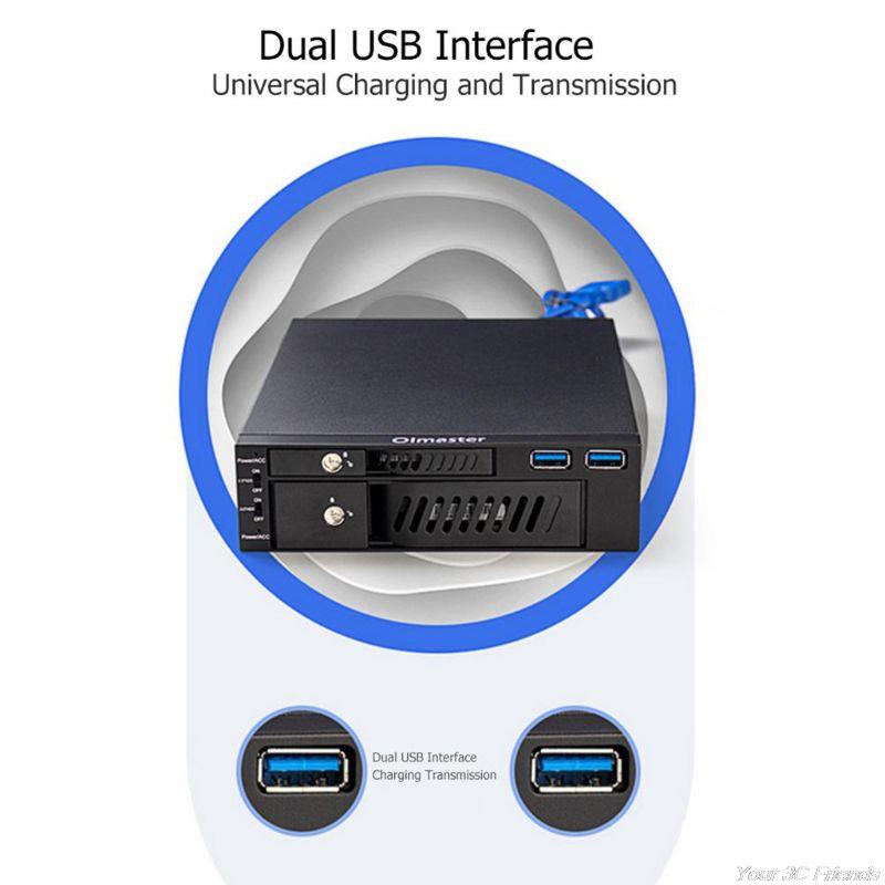MR-6203 2.5/3.5&quot; Internal HDD SSD Case Box Dual USB Hard Disk Enclosure for PC C63A7HH300281 D02 21